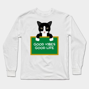 Advice Cat - Good Vibes Good Life Long Sleeve T-Shirt